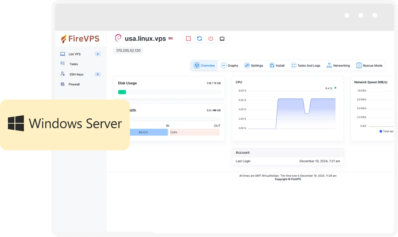 Windows Server Dashboard